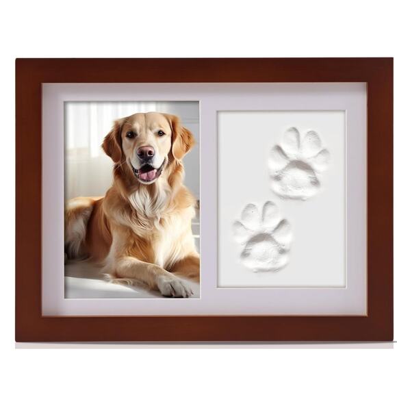 Pet Frame Dogs Cats Paw Print Custom Photo Clay Imprint Kit 6" x 4" NEW Kit - Picture 1 of 7